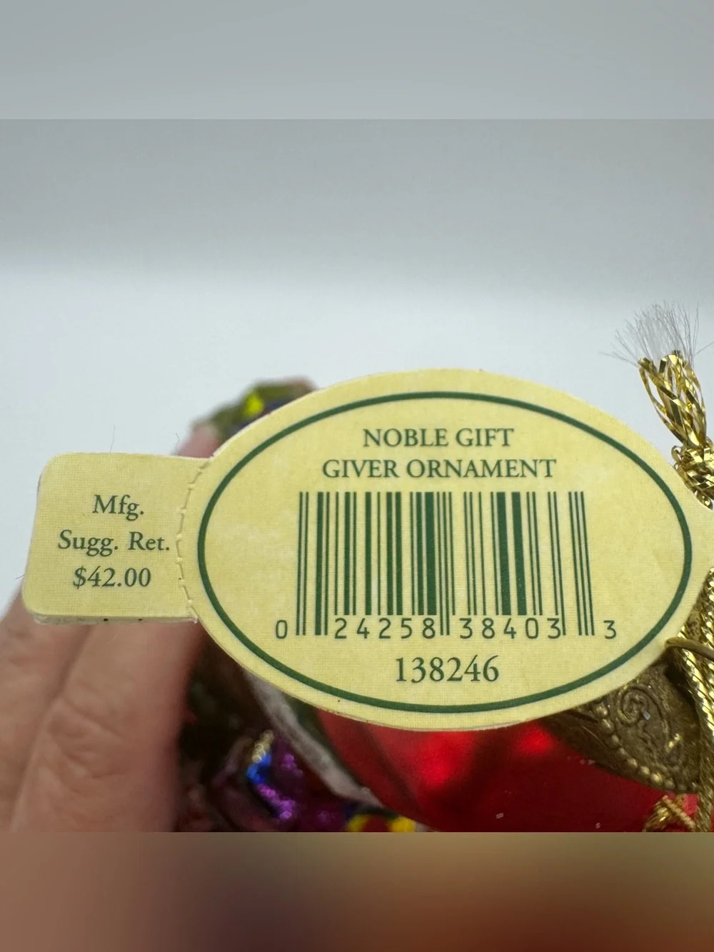 Waterford Holiday Heirlooms Noble Gift Giver Santa Glass Christmas Ornament